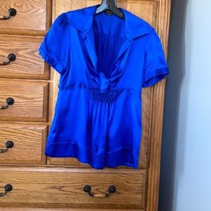 BCBG ruffle top size large